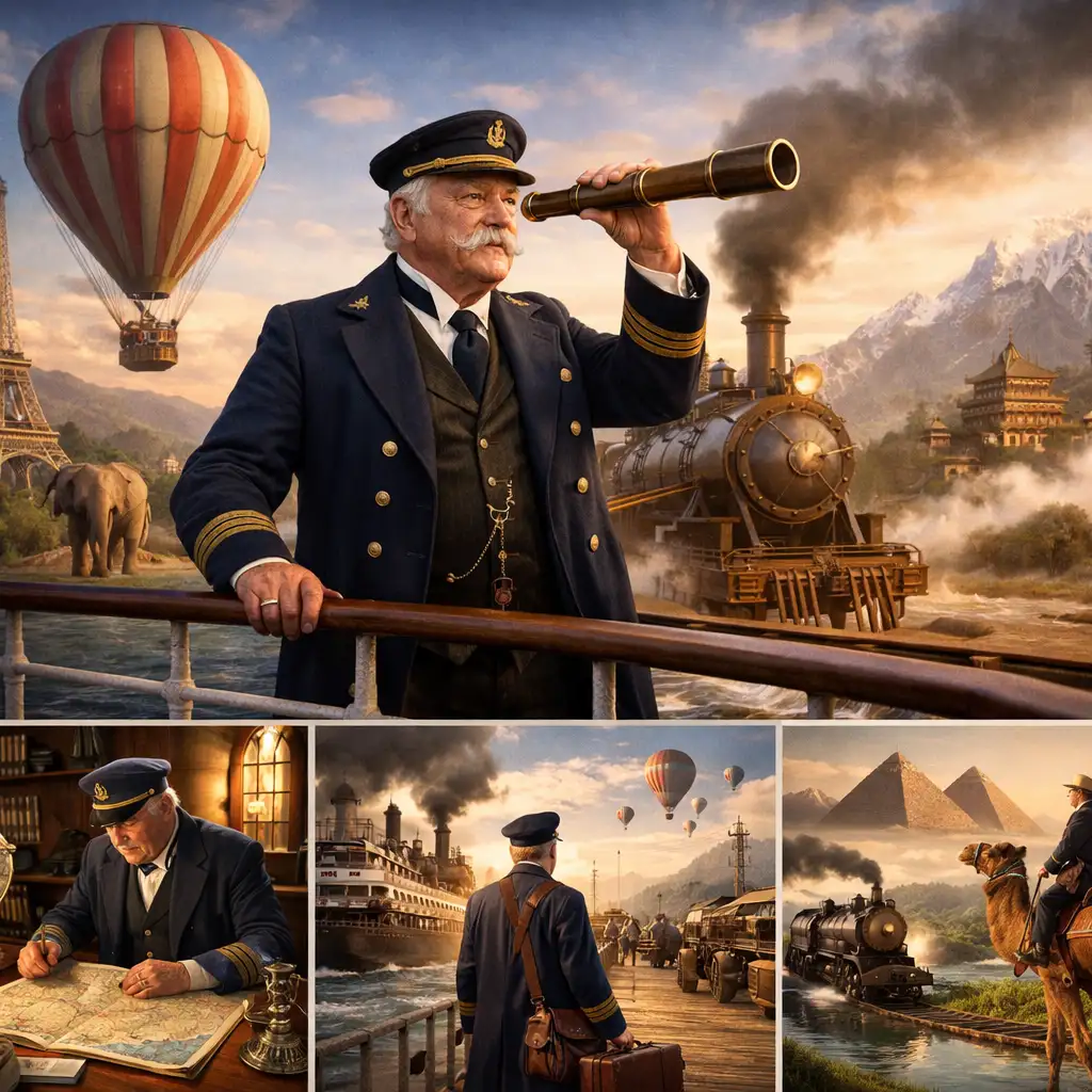 Captain Fudge Travels the World in Eighty Days: A Journey of Adventure and Discovery