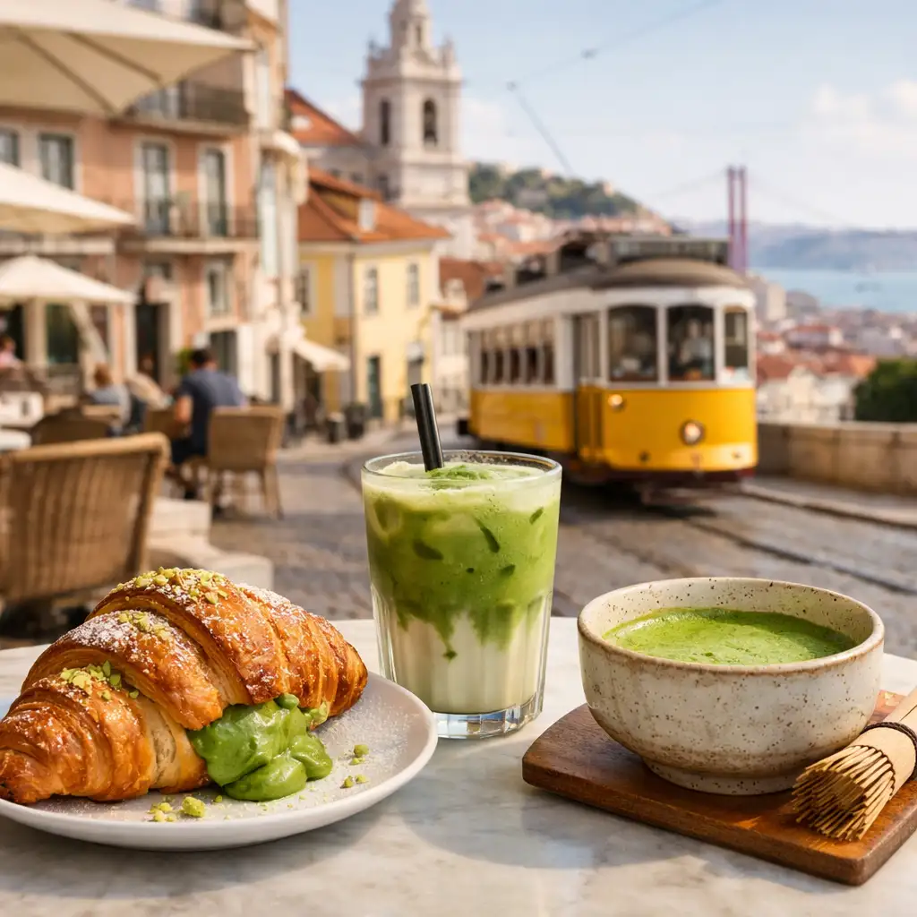 Exploring the Delightful Combination of Croissant and Matcha in Lisbon